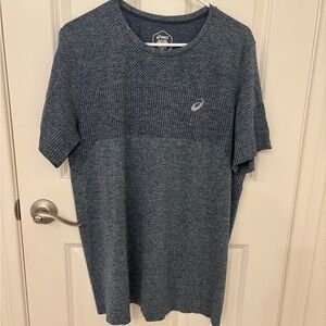 ASICS Men's Heathered Blue Tee